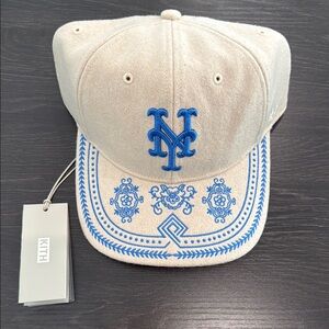 Kith Beige and Blue Embroidered Cap